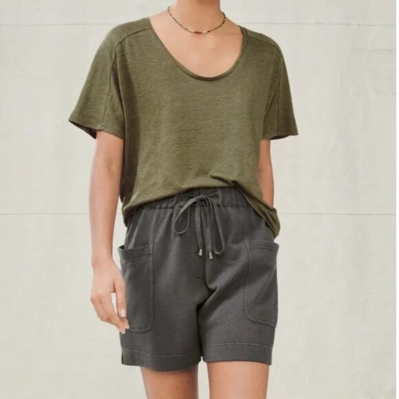 Wrap London Pants - Wrap London Size 8 Hemp & Organic Cotton Jersey Shorts Gray